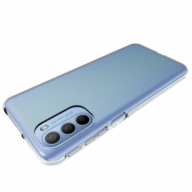 10Pcs/Pack Anti-Watermark Inner Flexible TPU Shock-Absorption Bumper Clear Back Case for Motorola Moto G31 4G / G41 4G