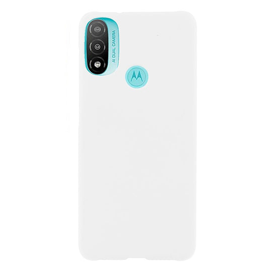 Anti-Scratch Protection Shell Rubberized Hard PC Phone Case for Motorola Moto E20/E30/E40 - White