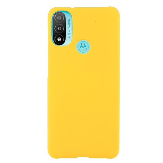 Anti-Scratch Protection Shell Rubberized Hard PC Phone Case for Motorola Moto E20/E30/E40 - Yellow
