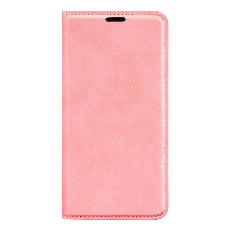 Auto-absorbed Closure Drop-resistant Inner Soft TPU+PU Leather Wallet Case Supporting Stand Phone Cover for Motorola Moto G31 4G/G41 4G - Pink