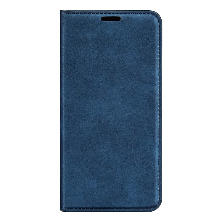 Auto-absorbed Closure Drop-resistant Inner Soft TPU+PU Leather Wallet Case Supporting Stand Phone Cover for Motorola Moto G31 4G/G41 4G - Blue