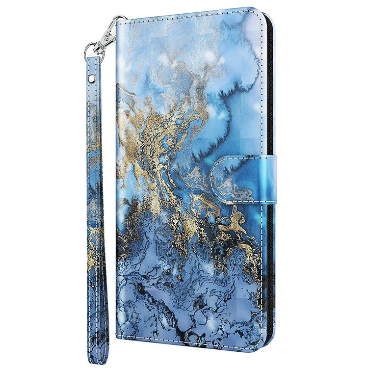 PU Leather Shockproof Phone Cover 3D Pattern Printing Stand Phone Case with Wallet Strap for Motorola Moto E20/E30/E40 - Bauhinia Valley