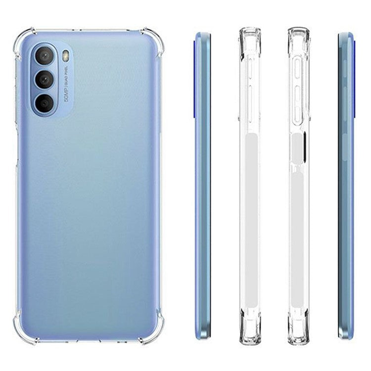 Transparent Soft TPU Cover with Non-Slip Grip Protective Shell for Motorola Moto G31 4G/G41 4G