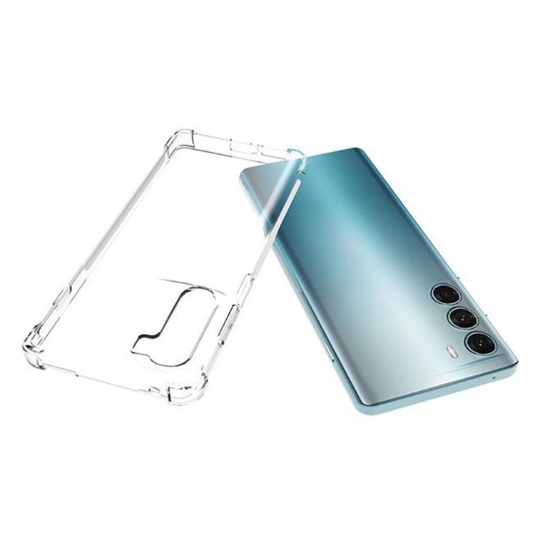 Transparent Shock Absorption Non-Slip TPU Protective Phone Case for Motorola Moto G200 5G