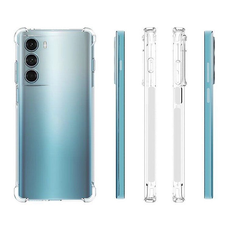 Transparent Shock Absorption Non-Slip TPU Protective Phone Case for Motorola Moto G200 5G