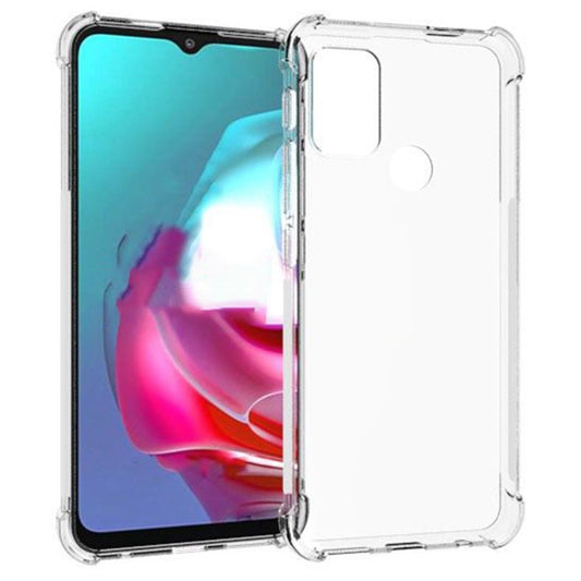 Clear Flexible TPU Non-Slip Grip Shockproof Anti-Scratch Protective Case for Motorola Moto G30