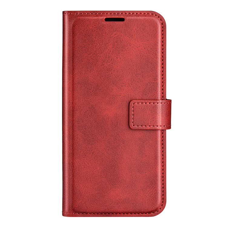 PU Leather Flip Protective Shockproof Wallet Phone Case Cover with Stand for Motorola Moto G51 5G - Red