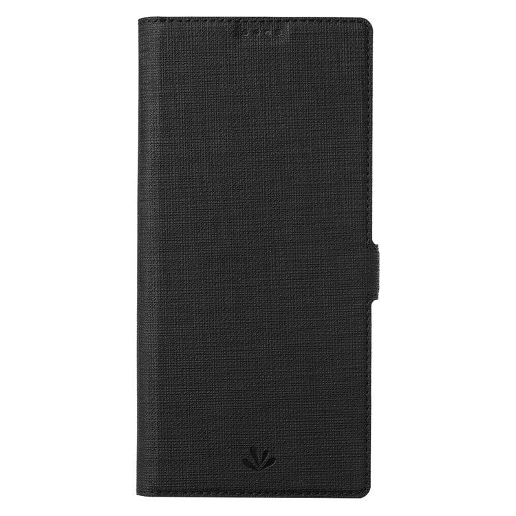 VILI K Series Anti-drop protection Double Magnetic Clasps Closure Stand Wallet Leather Phone Case Shell for Motorola Moto G200 5G - Black
