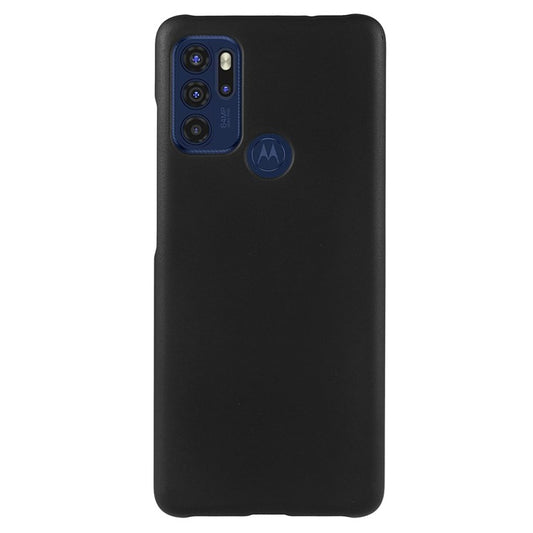 Rubberized Anti-fingerprint Drop-proof Hard PC Phone Case Protective Cover for Motorola Moto G60S - Black