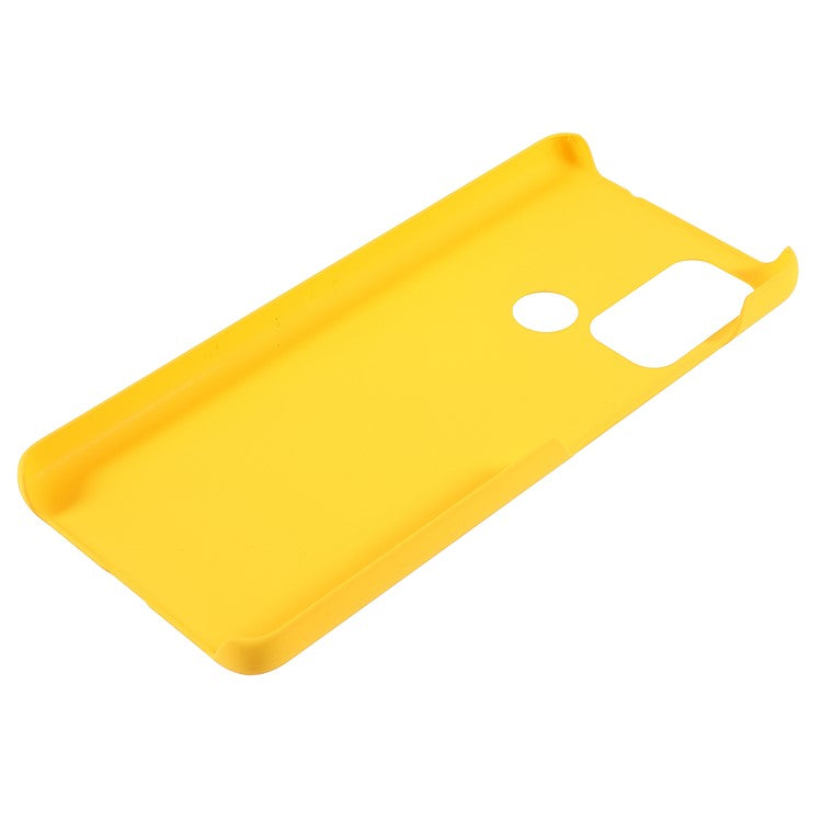 Rubberized Anti-fingerprint Drop-proof Hard PC Phone Case Protective Cover for Motorola Moto G60S - Yellow