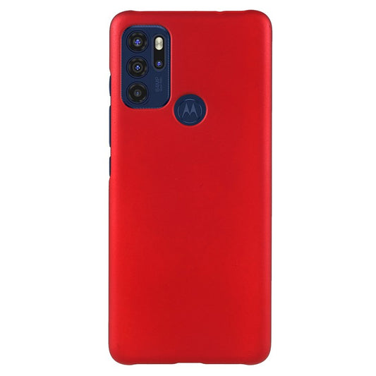Rubberized Anti-fingerprint Drop-proof Hard PC Phone Case Protective Cover for Motorola Moto G60S - Red