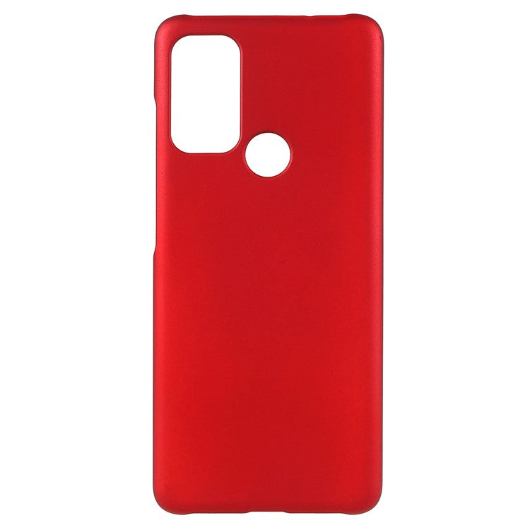 Rubberized Anti-fingerprint Drop-proof Hard PC Phone Case Protective Cover for Motorola Moto G60S - Red
