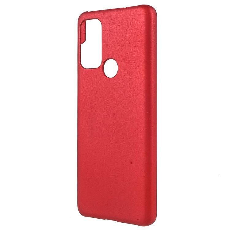Rubberized Anti-fingerprint Drop-proof Hard PC Phone Case Protective Cover for Motorola Moto G60S - Red