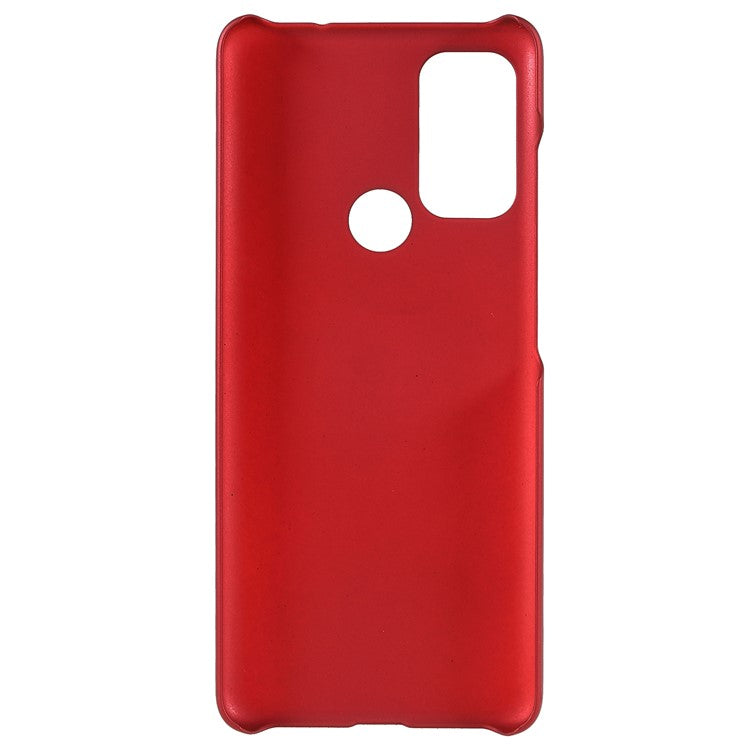 Rubberized Anti-fingerprint Drop-proof Hard PC Phone Case Protective Cover for Motorola Moto G60S - Red