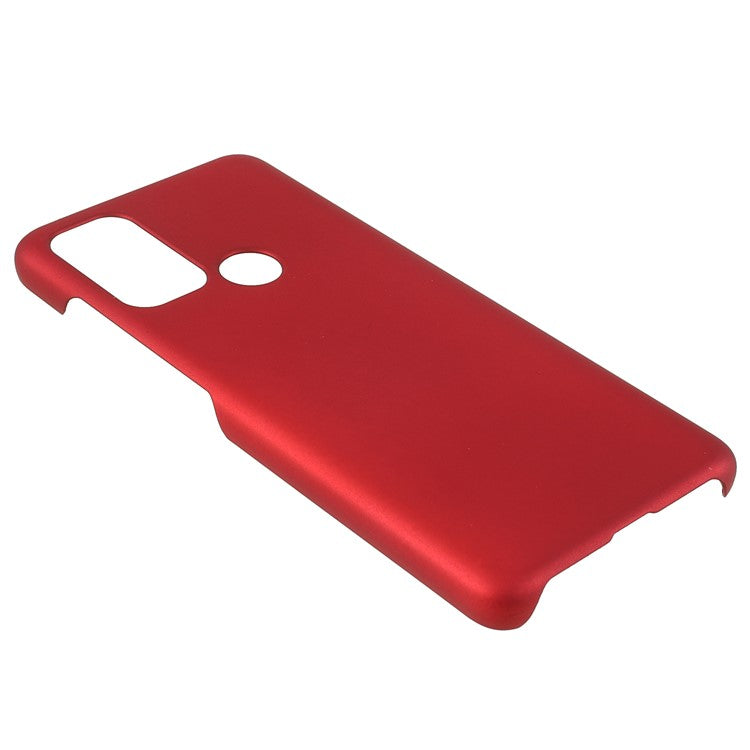 Rubberized Anti-fingerprint Drop-proof Hard PC Phone Case Protective Cover for Motorola Moto G60S - Red
