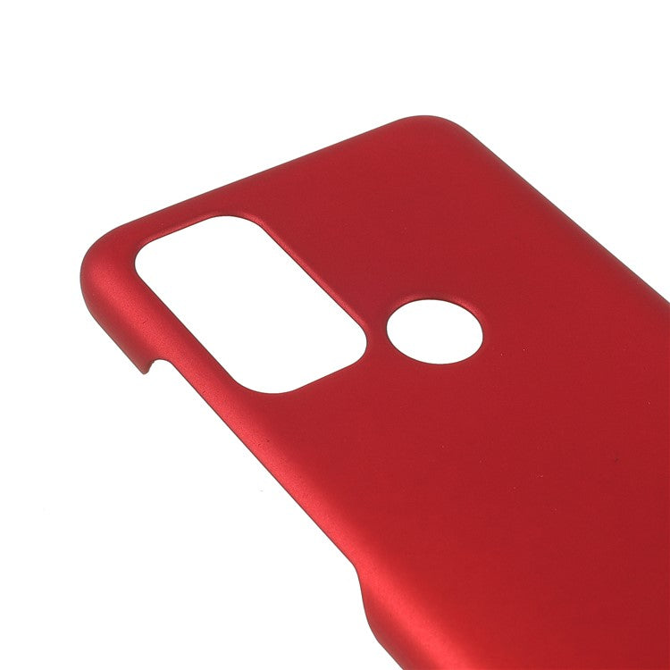 Rubberized Anti-fingerprint Drop-proof Hard PC Phone Case Protective Cover for Motorola Moto G60S - Red