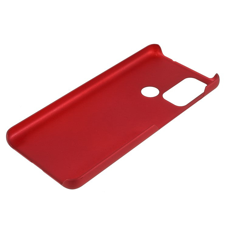 Rubberized Anti-fingerprint Drop-proof Hard PC Phone Case Protective Cover for Motorola Moto G60S - Red