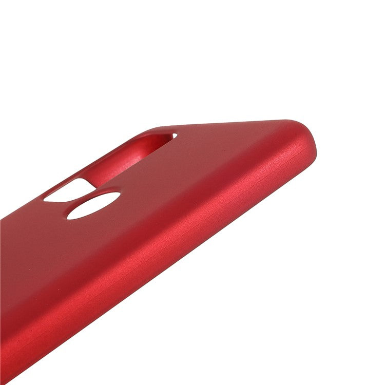 Rubberized Anti-fingerprint Drop-proof Hard PC Phone Case Protective Cover for Motorola Moto G60S - Red