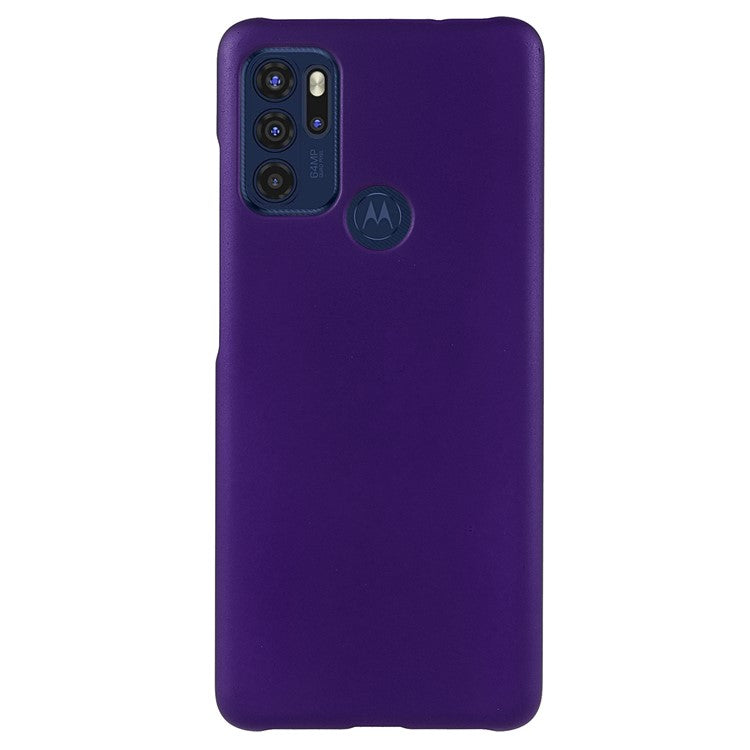 Rubberized Anti-fingerprint Drop-proof Hard PC Phone Case Protective Cover for Motorola Moto G60S - Purple
