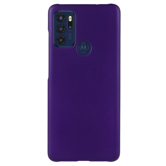 Rubberized Anti-fingerprint Drop-proof Hard PC Phone Case Protective Cover for Motorola Moto G60S - Purple
