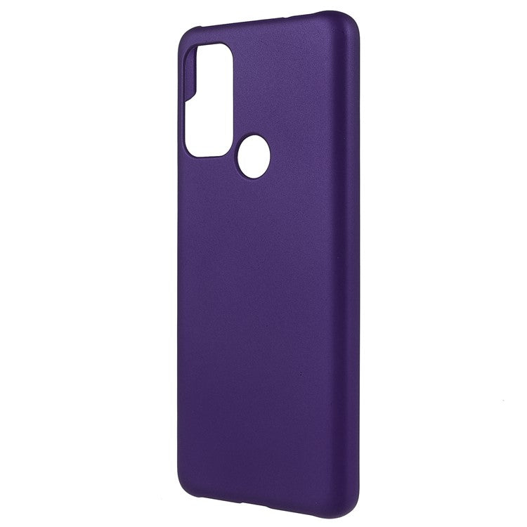 Rubberized Anti-fingerprint Drop-proof Hard PC Phone Case Protective Cover for Motorola Moto G60S - Purple