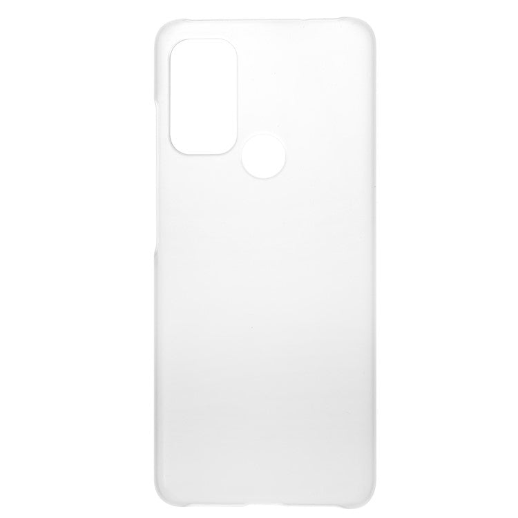 Rubberized Anti-fingerprint Drop-proof Hard PC Phone Case Protective Cover for Motorola Moto G60S - Transparent