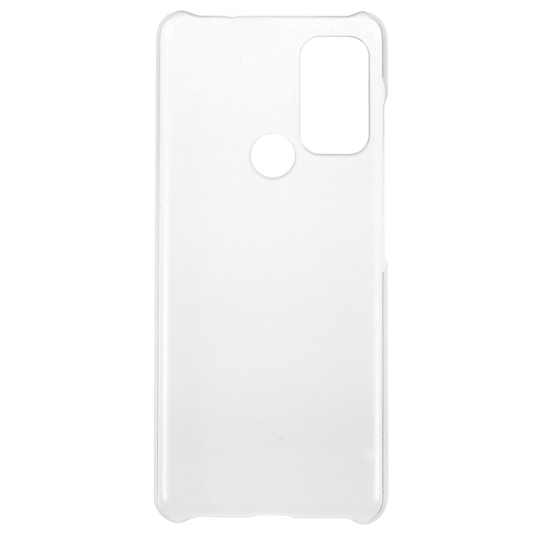 Rubberized Anti-fingerprint Drop-proof Hard PC Phone Case Protective Cover for Motorola Moto G60S - Transparent