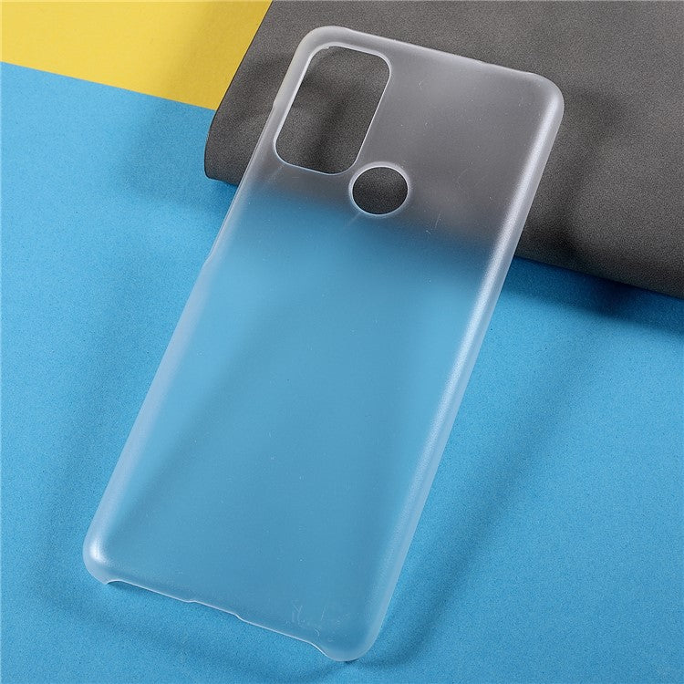 Rubberized Anti-fingerprint Drop-proof Hard PC Phone Case Protective Cover for Motorola Moto G60S - Transparent