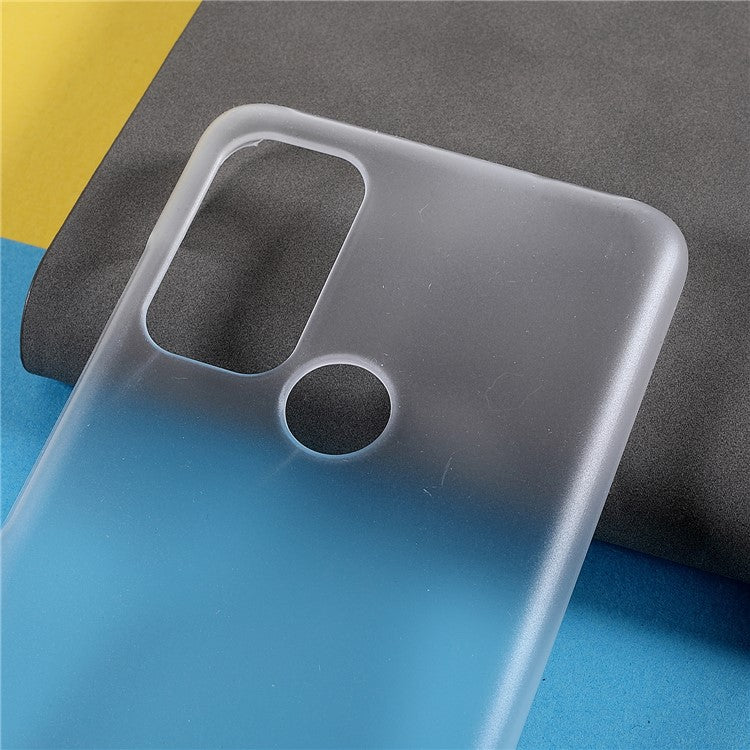 Rubberized Anti-fingerprint Drop-proof Hard PC Phone Case Protective Cover for Motorola Moto G60S - Transparent
