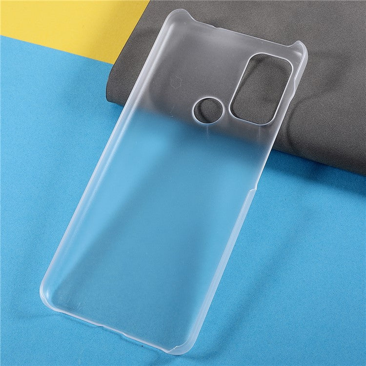 Rubberized Anti-fingerprint Drop-proof Hard PC Phone Case Protective Cover for Motorola Moto G60S - Transparent