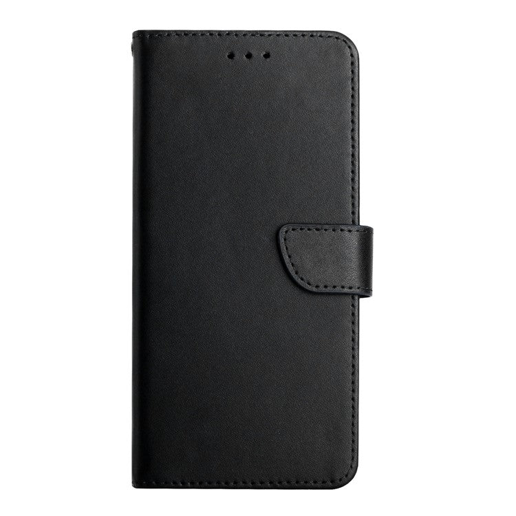 For Motorola Moto G200 5G / Edge S30 Practical Wallet Stand Function Flip Phone Cover Genuine Leather Nappa Texture Full Body Protective Phone Case - Black