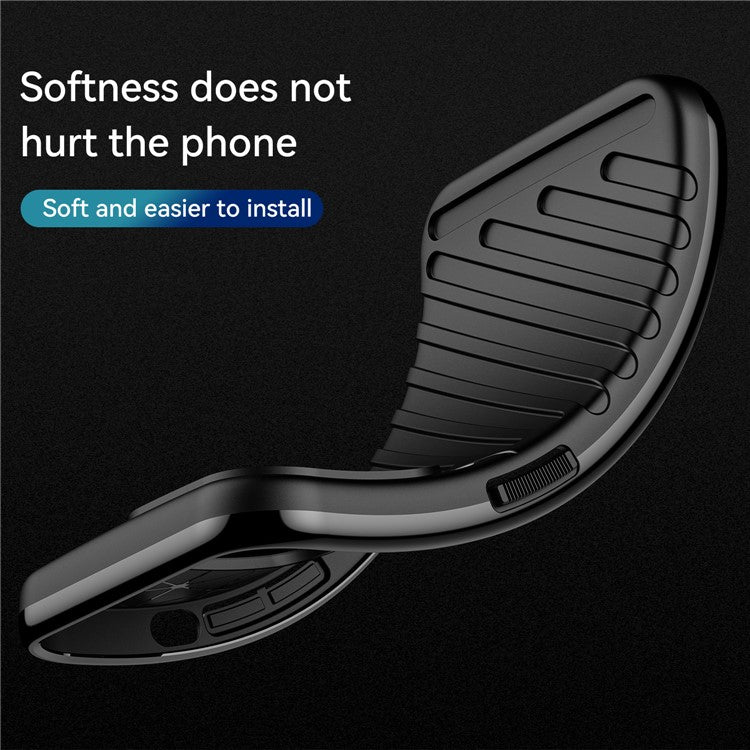 Thunder Series Twill Texture Soft TPU Phone Case Thickened Strong Protection Anti-Drop Cover for Motorola Moto G31 / Moto G41 - Black