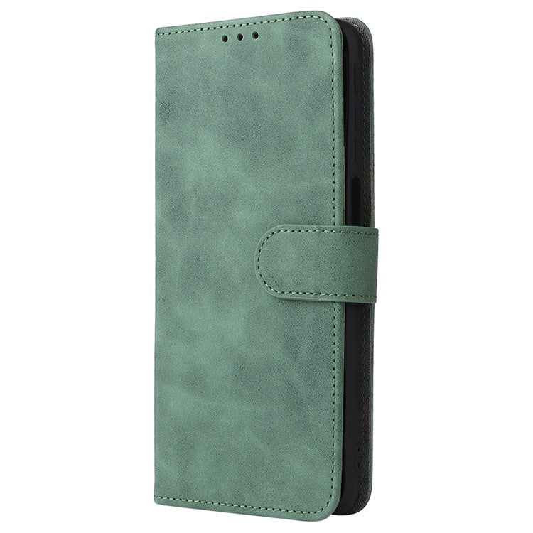 Shockproof Phone Cover Shell Skin-touch Feeling PU Leather Stand Wallet Shell Mobile Phone Case for Motorola Moto G31 / G41 - Green