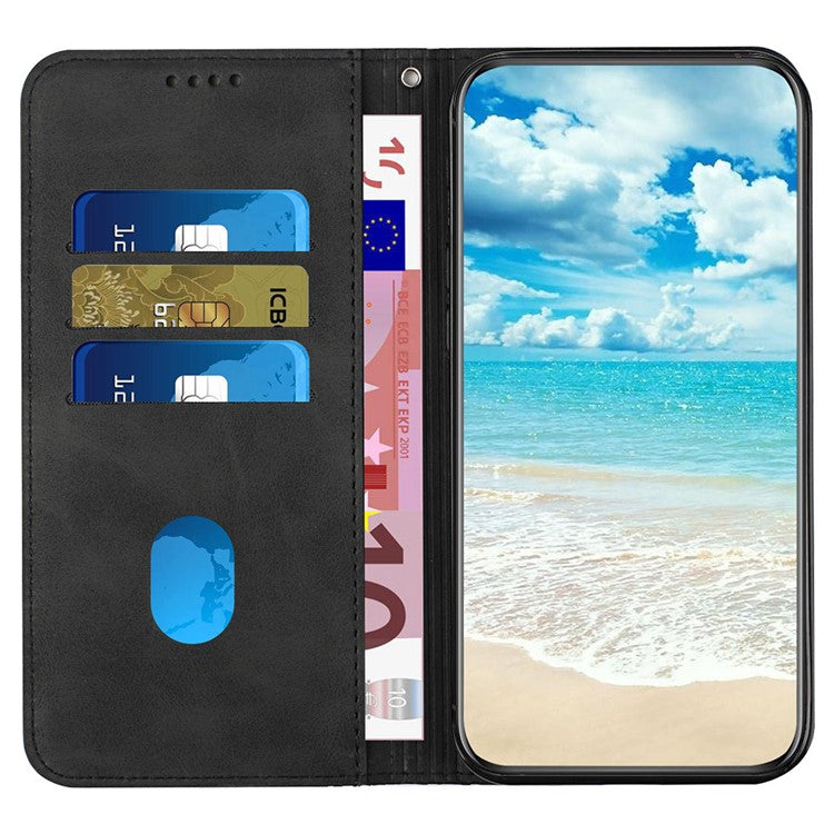 Rhombus Pattern Imprinted PU Leather Protective Case for Motorola Moto G31/G41 Magnetic Absorption Stand Wallet Flip Cover - Black