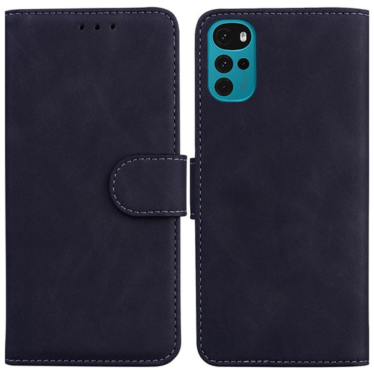 Wallet Phone Case for Motorola Moto G22 / Moto E32s 4G Flip Folio Protective Cover Shockproof TPU Inner Phone Shell with Stand - Black