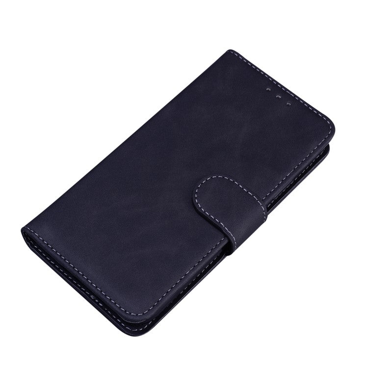 Wallet Phone Case for Motorola Moto G22 / Moto E32s 4G Flip Folio Protective Cover Shockproof TPU Inner Phone Shell with Stand - Black