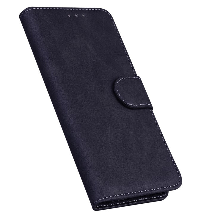 Wallet Phone Case for Motorola Moto G22 / Moto E32s 4G Flip Folio Protective Cover Shockproof TPU Inner Phone Shell with Stand - Black