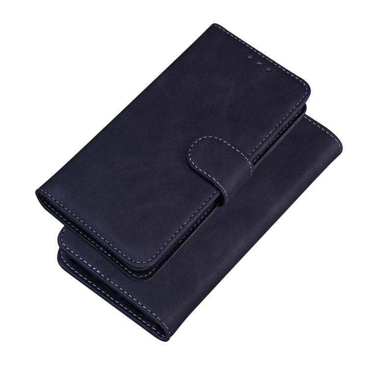 Wallet Phone Case for Motorola Moto G22 / Moto E32s 4G Flip Folio Protective Cover Shockproof TPU Inner Phone Shell with Stand - Black