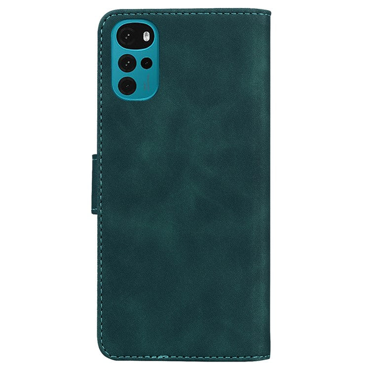 Wallet Phone Case for Motorola Moto G22 / Moto E32s 4G Flip Folio Protective Cover Shockproof TPU Inner Phone Shell with Stand - Green