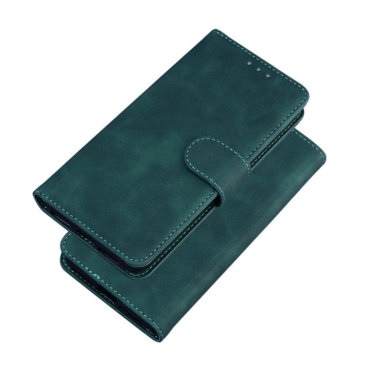 Wallet Phone Case for Motorola Moto G22 / Moto E32s 4G Flip Folio Protective Cover Shockproof TPU Inner Phone Shell with Stand - Green