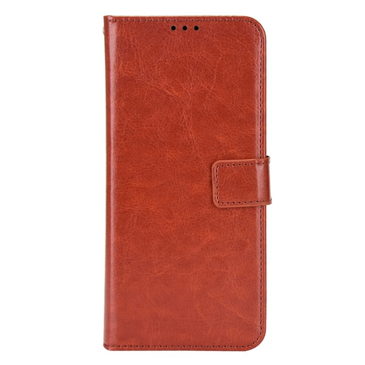 Crazy Horse Texture Phone Case for Motorola Moto G52 4G / G82 5G, Bump Proof PU Leather Stand Wallet Flip Cover - Brown