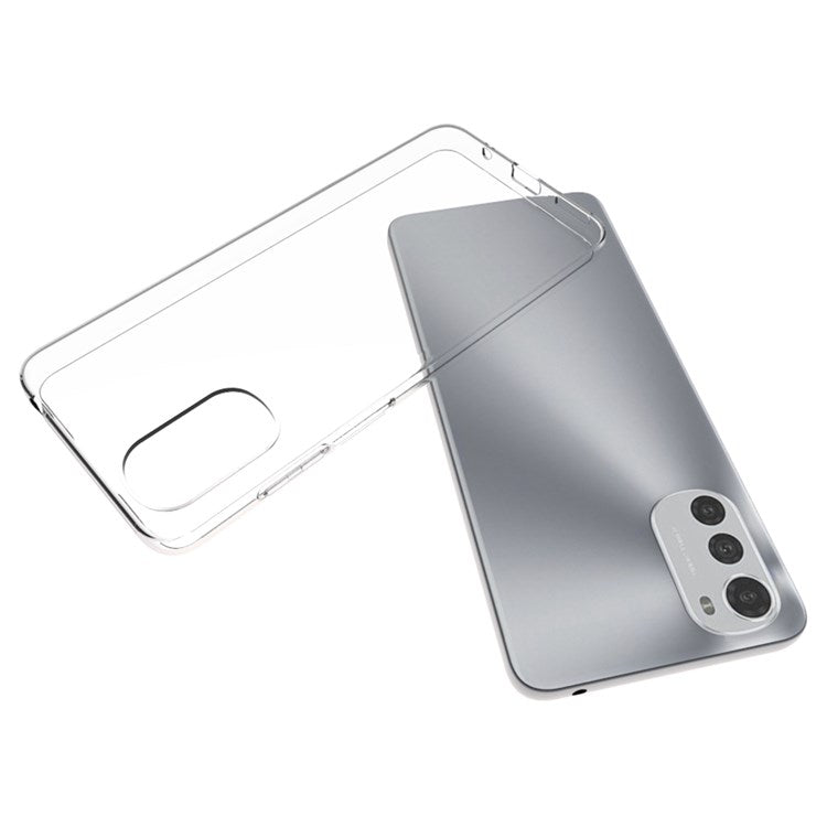 10Pcs/Pack Clear TPU Phone Case for Motorola Moto E32, Inner Watermark-Free Shockproof Soft Durable Back Cover