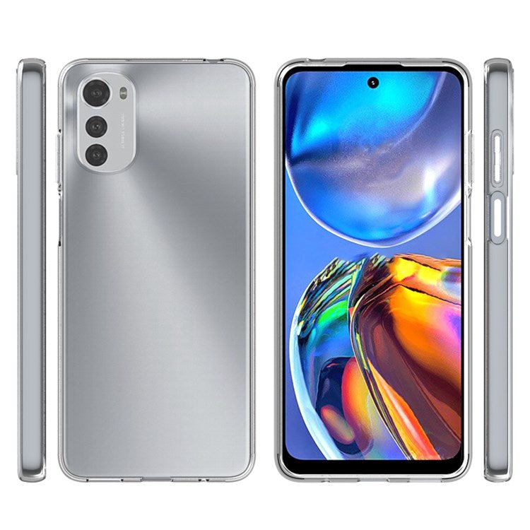 10Pcs/Pack Clear TPU Phone Case for Motorola Moto E32, Inner Watermark-Free Shockproof Soft Durable Back Cover