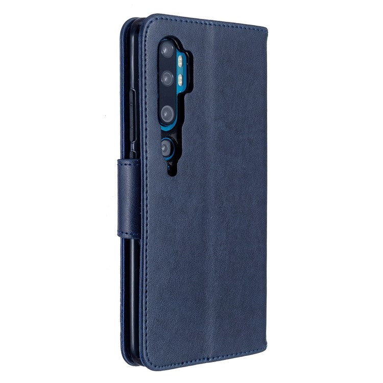 Imprint Butterfly Magnetic Leather Stand Case for Xiaomi Mi CC9 Pro / Mi Note 10 / Mi Note 10 Pro - Blue