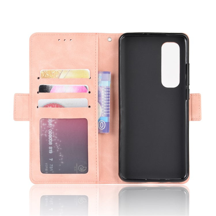 With Stand PU Leather Cover for Xiaomi Mi Note 10 Lite - Pink