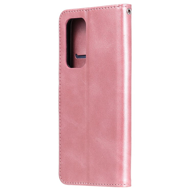 Zipper Pocket Leather Wallet Stand Case for Xiaomi Mi 10T 5G / Mi 10T Pro 5G / Redmi K30S - Rose Gold