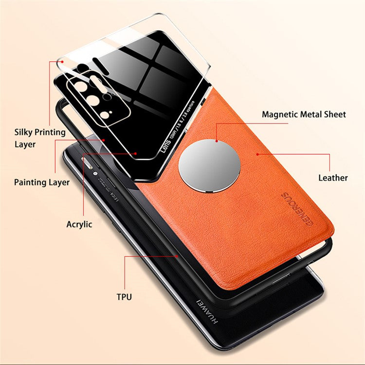 Precise Cut-Out Cover Textured Leather Coated Hybrid Case with Magnetic Metal Sheet Design for Xiaomi Redmi Note 10 5G/Poco M3 Pro 4G/Poco M3 Pro 5G - Blue