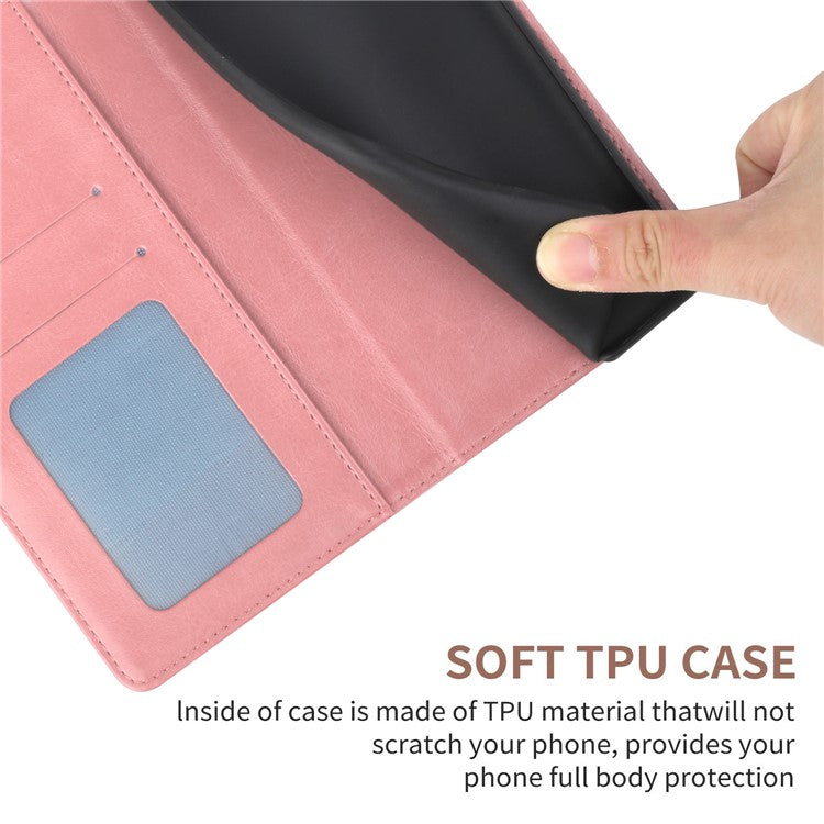 Y-shaped Line Imprinting Shock-absorbed PU Leather Phone Wallet Shell Stand Cover for Xiaomi Redmi Note 10 5G / Redmi Note 10T 5G / Poco M3 Pro 4G / Poco M3 Pro 5G - Pink