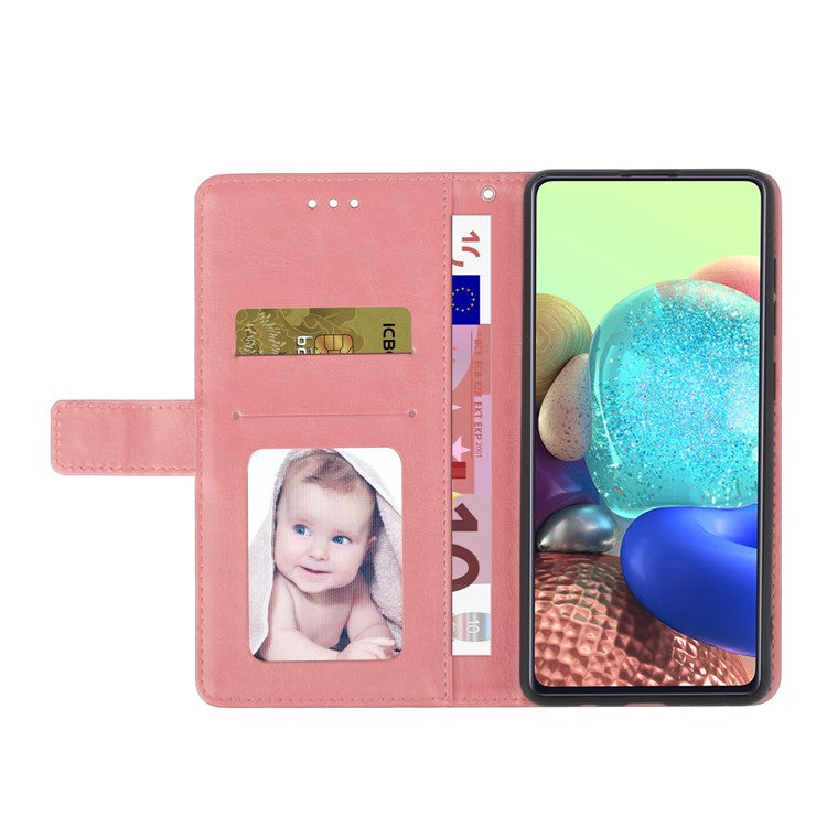 Y-shaped Line Imprinting Shock-absorbed PU Leather Phone Wallet Shell Stand Cover for Xiaomi Redmi Note 10 5G / Redmi Note 10T 5G / Poco M3 Pro 4G / Poco M3 Pro 5G - Pink