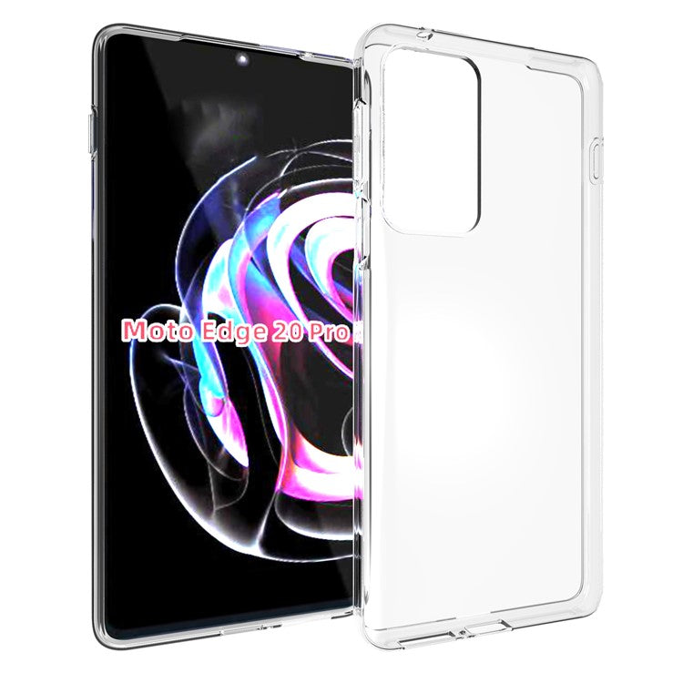 10Pcs/Pack Anti-Watermark Transparent Soft TPU Phone Back Case Shell for Motorola Edge 20 Pro